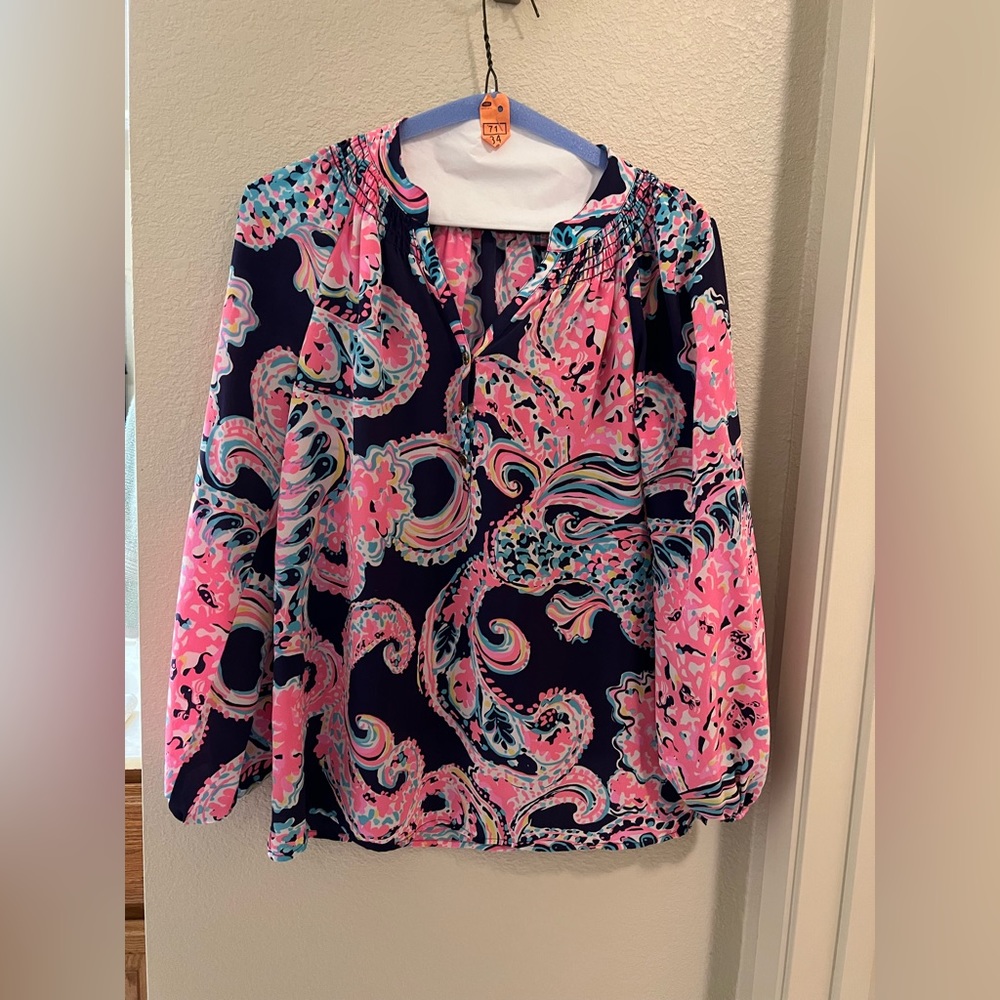 Lily Pulitzer long sleeve blouse Size XXS